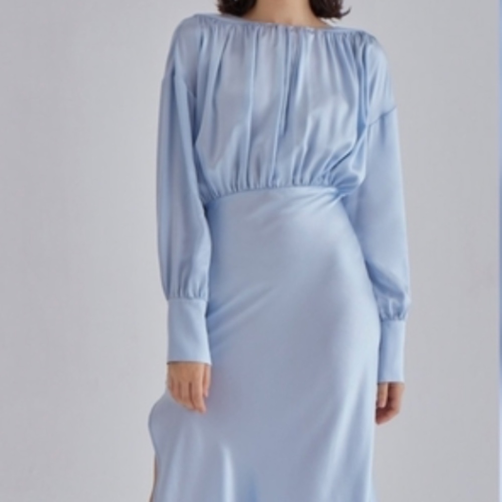 New with Tags!!! Silk Maison Lavender Fields Maxi Silk Dress